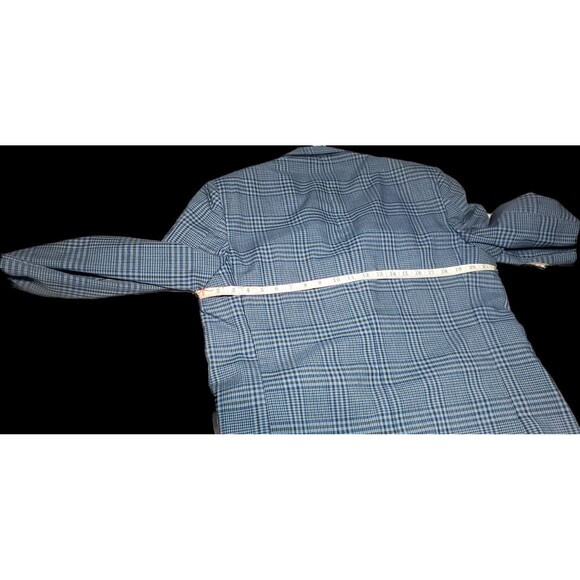 Vintage Bradley Toggery Men’s 42R Blue Brown Plaid Blazer Sport Coat Classic - Picture 12 of 16
